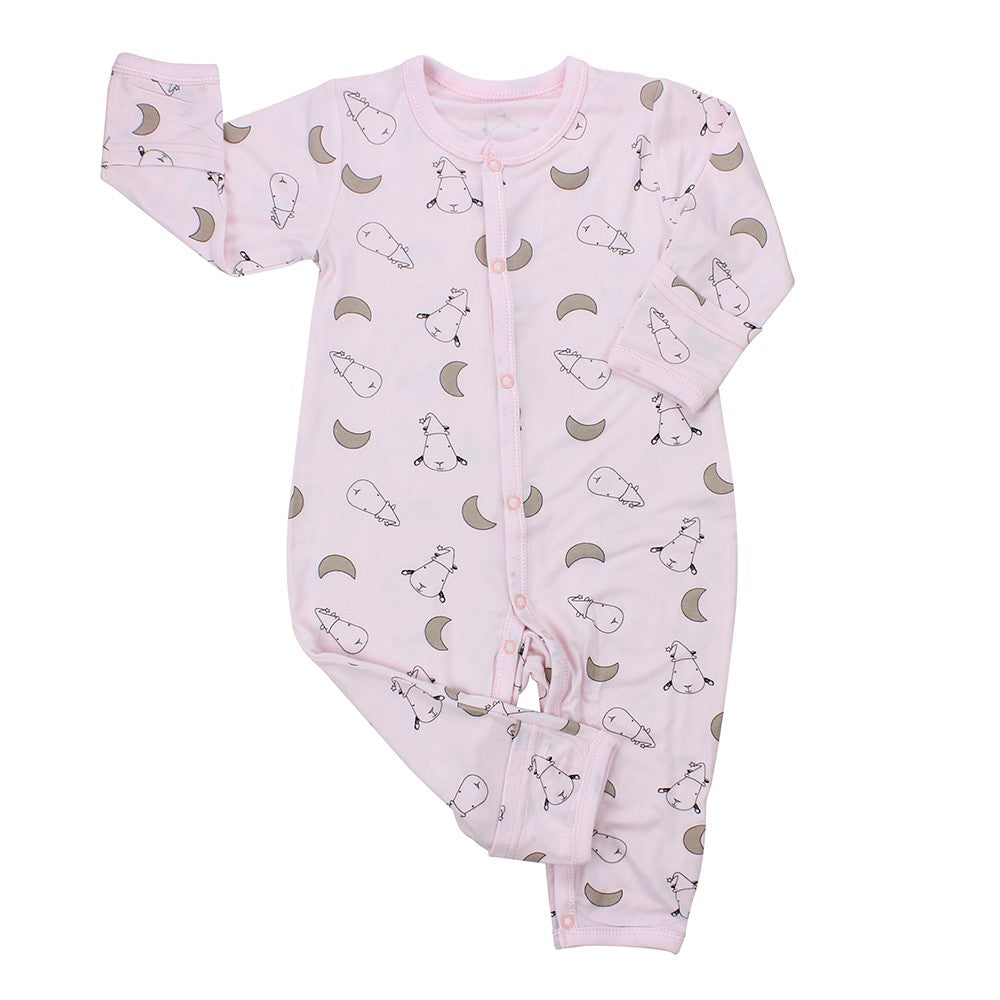 Baabaasheepz Bamboo Romper Snap Small Moon / Romper Anak Lengan Panjang Baabaasheepz