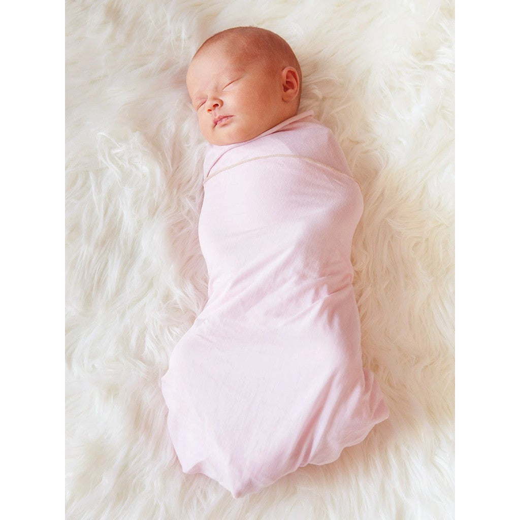 Bebitza 2 pack Bamboo Baby Wrap - Cream Pink / Bedongan Bayi Import