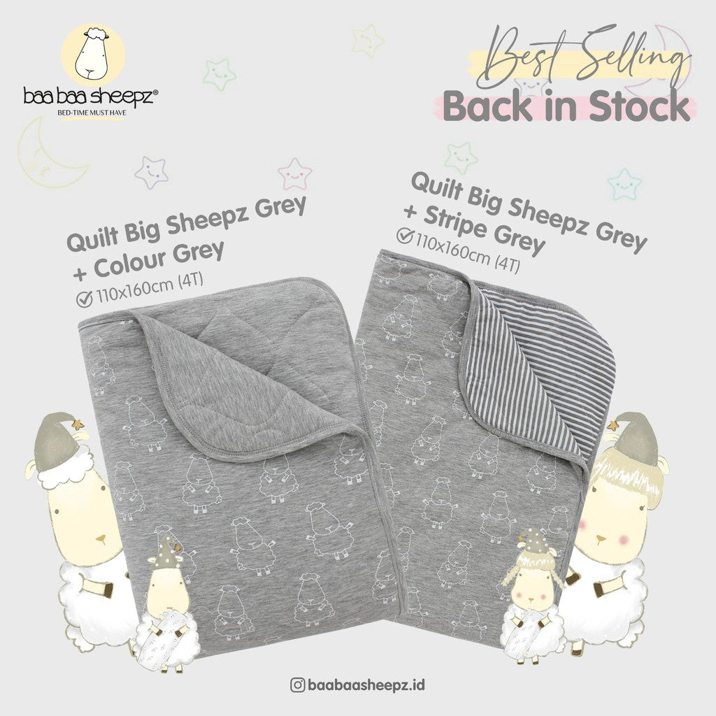 QUILT Big Sheepz Grey Baabaasheepzy / Selimut Tebal Baabaasheepz
