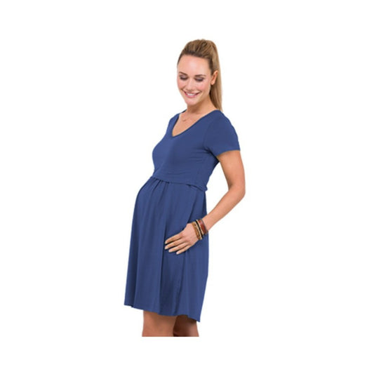 Spring Maternity Short Sleeves Betsy V Neck Dress / Baju Hamil Menyusui Premium