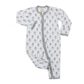 Romper Zipper White Baabaasheepz  / Romper Bayi Resleting Baabaasheepz