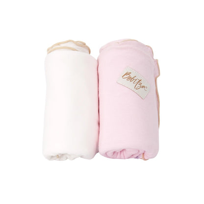 Bebitza 2 pack Bamboo Baby Wrap - Cream Pink / Bedongan Bayi Import