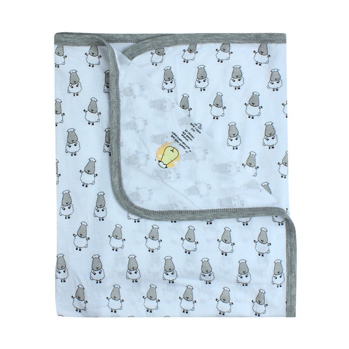 Baabaasheepz Single Layer Blanket Small Sheepz / Blanket Anak Impor - Putih