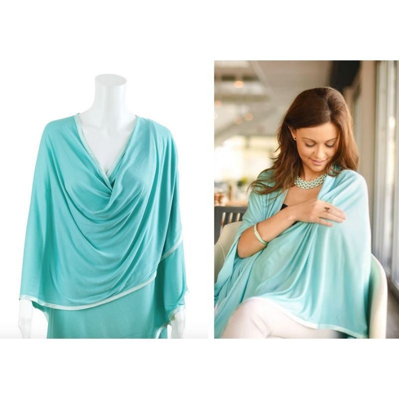 Bebitza Modal Nursing Cover - Teal /  Apron Menyusui Import Bebitza