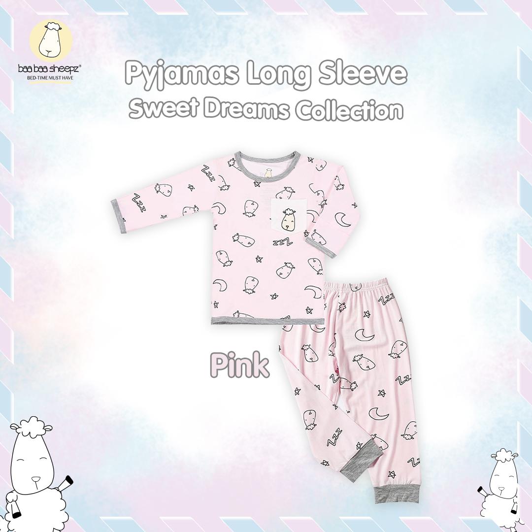 BBS Pyjamas Set Sweet Dreams Baa Baa Pink Blue Kids