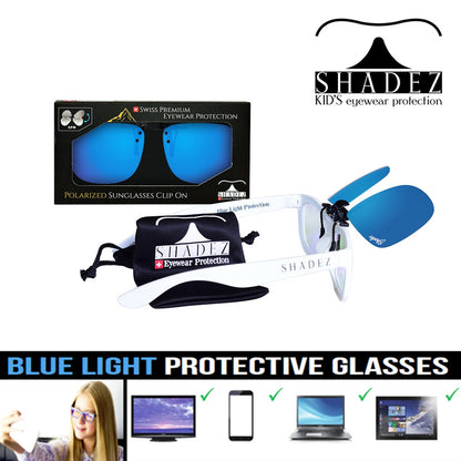 Shadez Accesories Blue Light Screen Saver Clip-On / Kacamata Fashion Pria Wanita Antiradiasi
