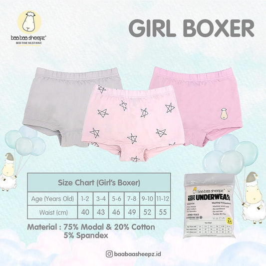 UNDERWEAR GIRL BOXER FOR KIDS BAABAASHEEPZ / CELANA DALAM ANAK