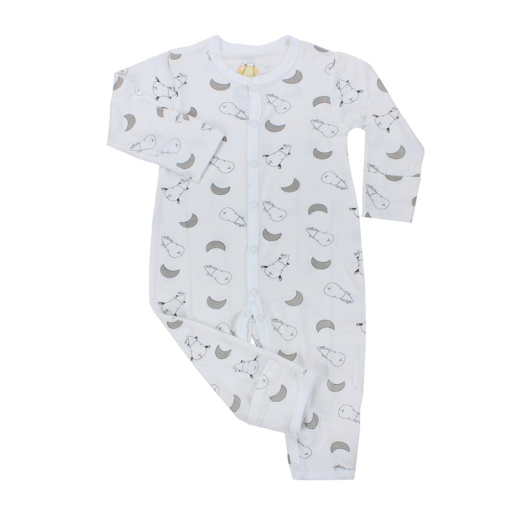 Baabaasheepz Bamboo Romper Snap Small Moon / Romper Anak Lengan Panjang Baabaasheepz