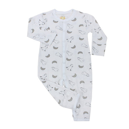 Baabaasheepz Bamboo Romper Snap Small Moon / Romper Anak Lengan Panjang Baabaasheepz