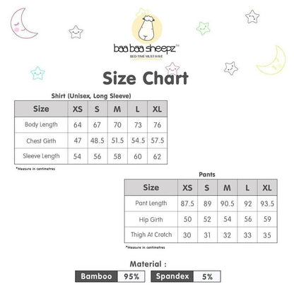 Pyjamas Adult Long Sleeve Big Sheepz White Baa Baa Sheepz / Pyjamas Dewasa / Baju Tidur Baabaasheepz