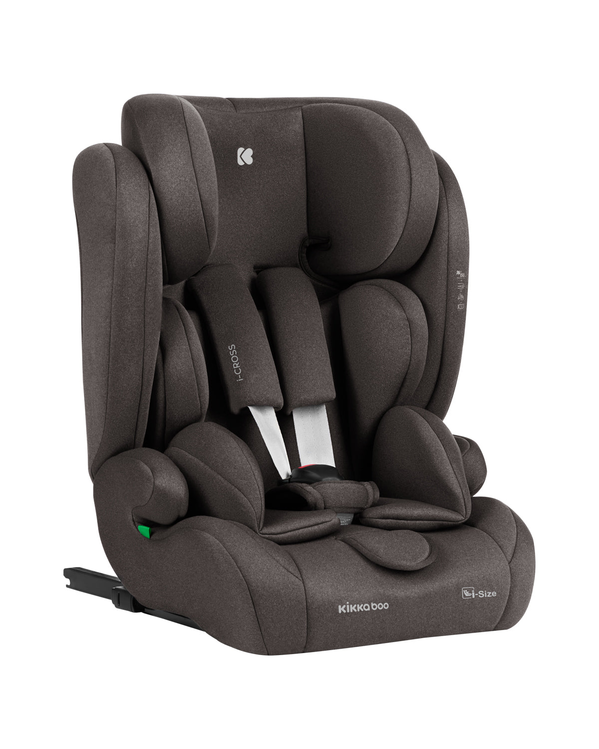 Kikkaboo Car seat 76-150 cm i-Cross i-SIZE Black / Dark Grey / Brown