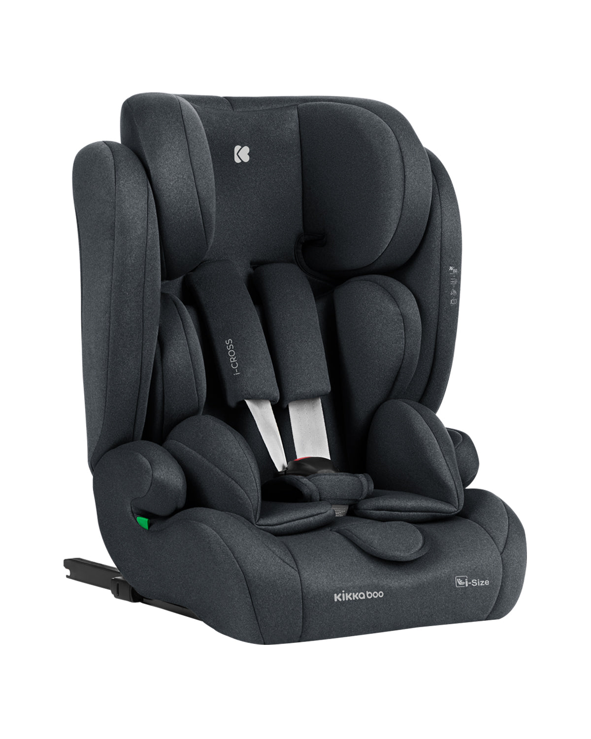 Kikkaboo Car seat 76-150 cm i-Cross i-SIZE Black / Dark Grey / Brown