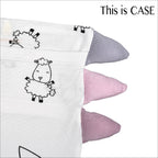 Baabaasheepz Buddy Case Cute Big Star & Sheepz White / Sarung Bantal - SMALL 13X30CM