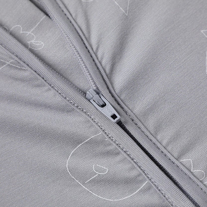 Baabaasheepz Romper Zip Cute Big Star & Head Grey / Romper Resleting - 0-6 BULAN