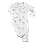 Baabaasheepz Romper Cute Big Star & Sheepz White / Romper Kancing Anak - NB