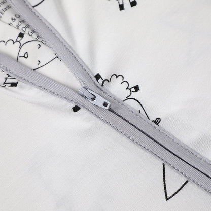 Baabaasheepz Romper Zip Cute Big Star & Sheepz White / Romper Zipper - 0-6 BULAN