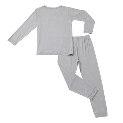 Baabaasheepz Pyjamas Set Cute Big Star & Head Grey / Piyama Anak