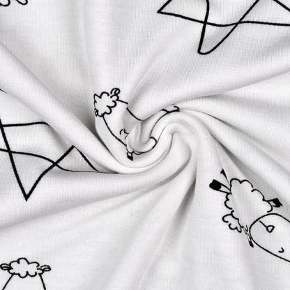 Baabaasheepz Tiered Dress Cute Big Star & Sheepz White / Dress Anak - 3-4 tahun