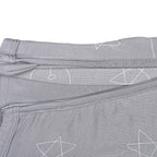 Baabaasheepz Romper Zip Cute Big Star & Head Grey / Romper Resleting - 0-6 BULAN