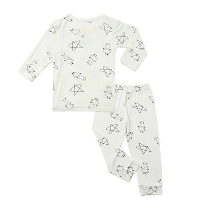 Baabaasheepz Pyjamas Set Cute Big Star & Sheepz White / Piyama Anak
