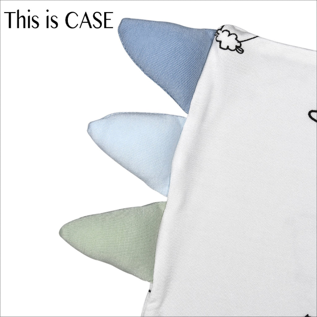 Baabaasheepz Buddy Case Cute Big Star & Sheepz White / Sarung Bantal - SMALL 13X30CM