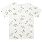 Baabaasheepz Pyjamas Set Short Sleeve Cute Big Star Sheepz White - 6-12BULAN