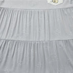 Baabaasheepz Tiered Dress Cute Big Star & Head Grey / Dress Anak - 3-4 tahun
