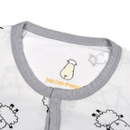 Baabaasheepz Romper Cute Big Star & Sheepz White / Romper Kancing Anak - NB