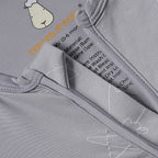 Baabaasheepz Romper Zip Cute Big Star & Head Grey / Romper Resleting - 0-6 BULAN