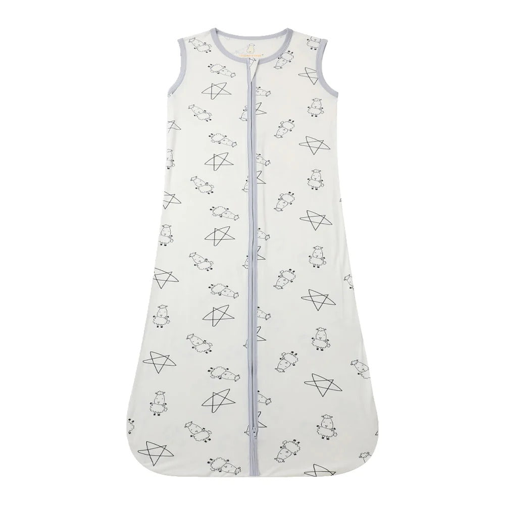 Baabaasheepz Wearable Blanket Zip Cute Big Star & Sheepz White - 0-6 BULAN