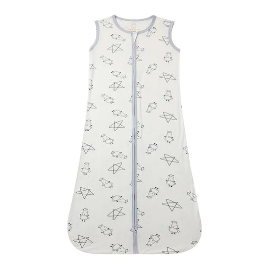 Baabaasheepz Wearable Blanket Zip Cute Big Star & Sheepz White - 0-6 BULAN