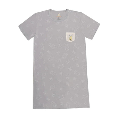 Baabaasheepz Women Dress Cute Big Star & Head Grey / Dress Dewasa