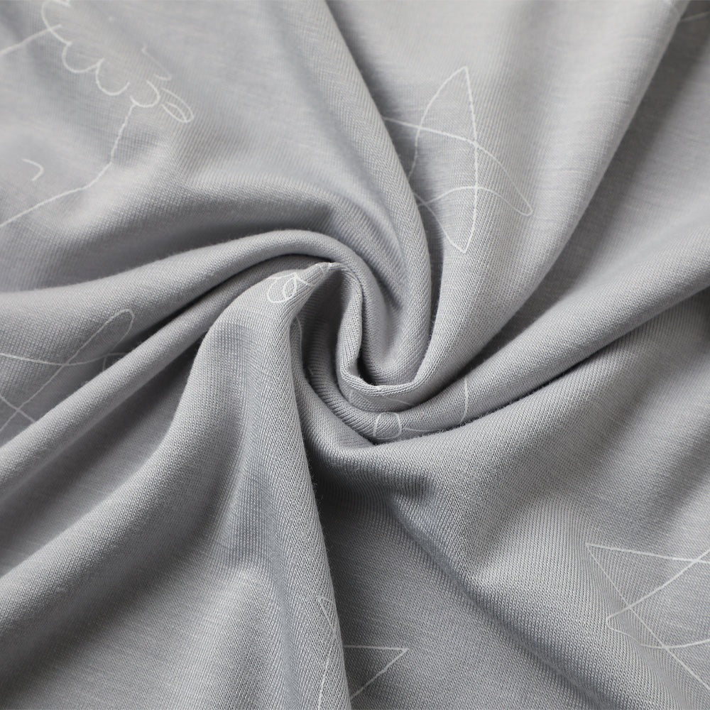 Baabaasheepz Double Layer Blanket Cute Big Star & Head Grey