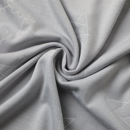Baabaasheepz Double Layer Blanket Cute Big Star & Head Grey