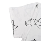 Baabaasheepz Tiered Dress Cute Big Star & Sheepz White / Dress Anak - 3-4 tahun