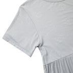 Baabaasheepz Tiered Dress Cute Big Star & Head Grey / Dress Anak - 3-4 tahun