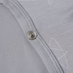 Baabaasheepz Romper Side Snap Cute Big Star Head Grey / Romper Kancing - 0-6 BULAN