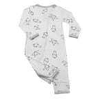 Baabaasheepz Romper Zip Cute Big Star & Sheepz White / Romper Zipper - 0-6 BULAN
