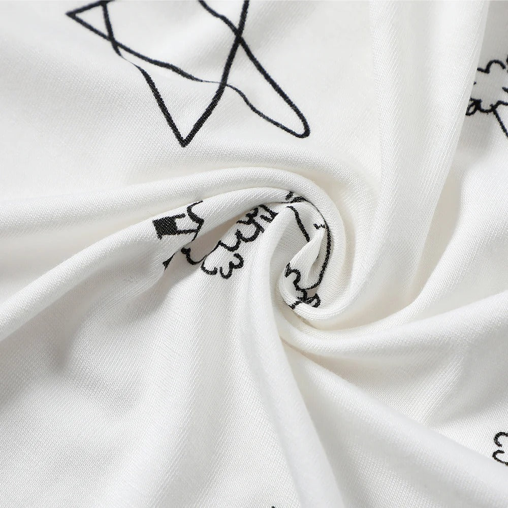 Baabaasheepz Romper Zip Cute Big Star & Sheepz White / Romper Zipper - 0-6 BULAN
