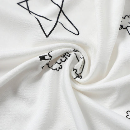 Baabaasheepz Romper Zip Cute Big Star & Sheepz White / Romper Zipper - 0-6 BULAN