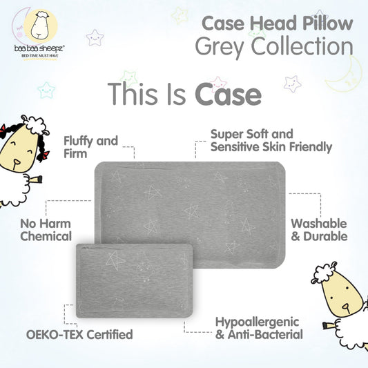 Baabaasheepz Head Pillow Case Big Star & Sheepz / Sarung Bantal