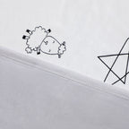 Baabaasheepz Double Layer Blanket Cute Big Star & Sheepz White