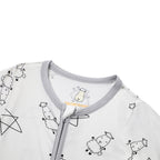 Baabaasheepz Romper Zip Cute Big Star & Sheepz White / Romper Zipper - 0-6 BULAN