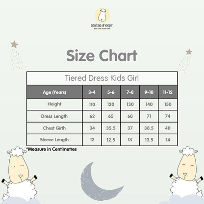 Baabaasheepz Tiered Dress Goodnight Baa Baa White