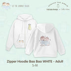 Baabaasheepz X Sallyandpiper Ziper Hoodie Baa Baa White
