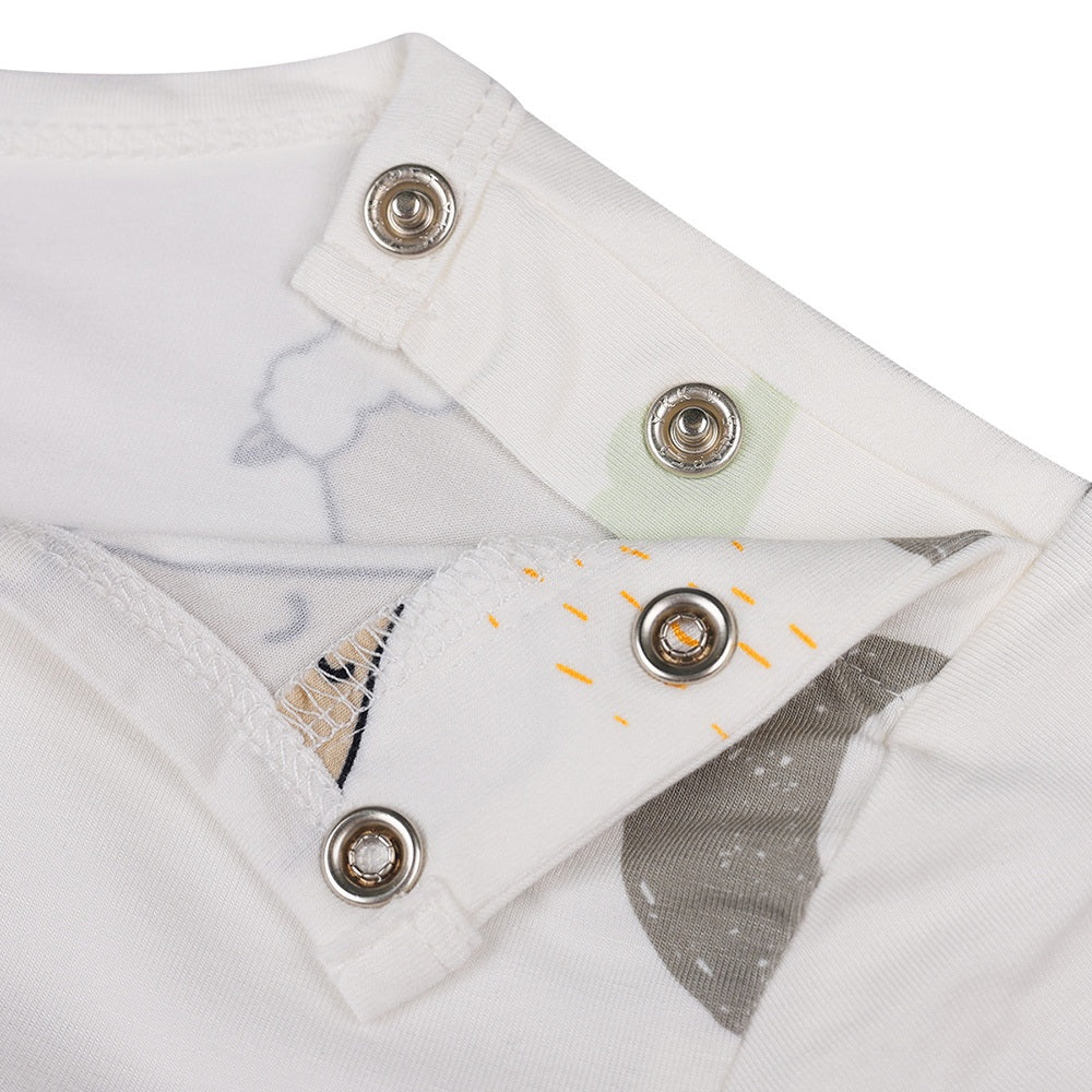 Baabaasheepz Tiered Dress Goodnight Baa Baa White