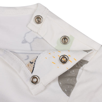 Baabaasheepz Tiered Dress Goodnight Baa Baa White