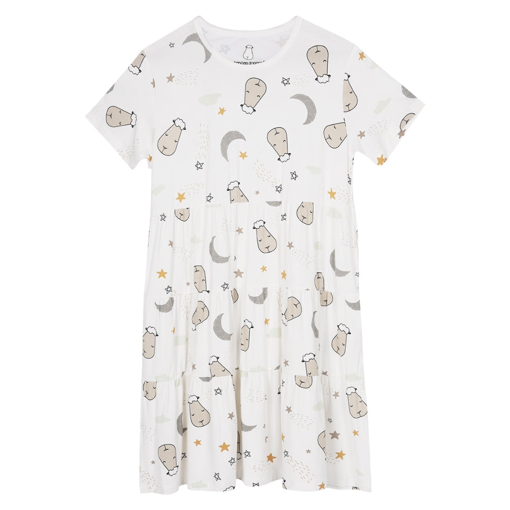 Baabaasheepz  Women Dress Goodnight Baa Baa White