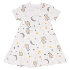 Baabaasheepz Tiered Dress Goodnight Baa Baa White