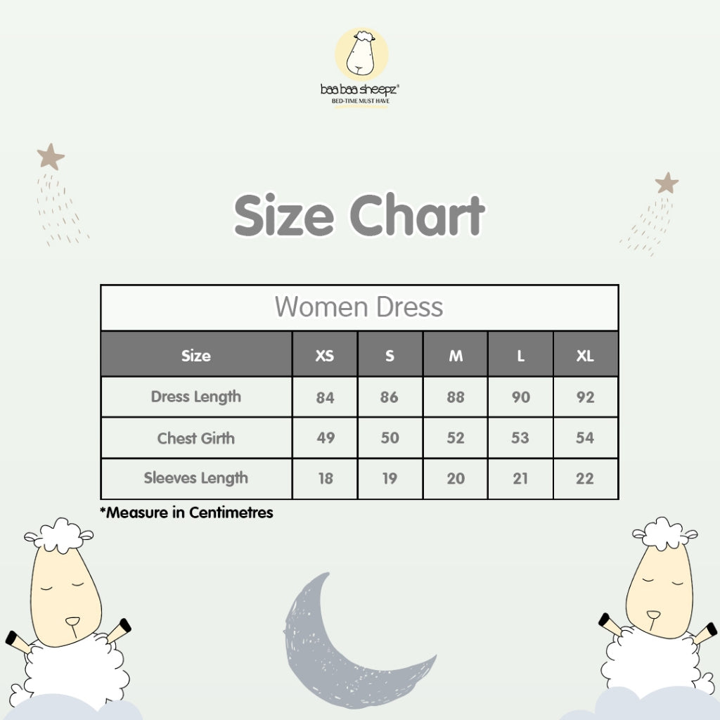 Baabaasheepz  Women Dress Goodnight Baa Baa White